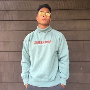 VINTAGE GUESS TURTLENECK CREWNECK SWEATSHIRT